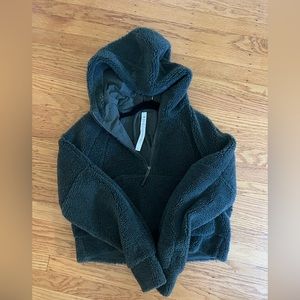 Lululemon oversized scuba green fleece sherpa 1/2 zip